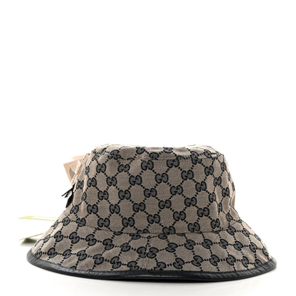 Gucci Monogram Bob Double Back Reversible Bucket Hat S Beige Midnight Blue 12 of 14