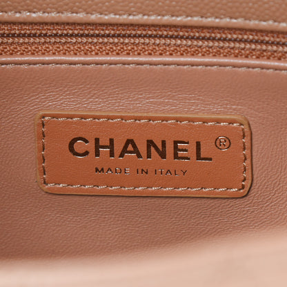 Chanel Caviar Quilted Lizard Embossed Small Coco Handle Flap Brown 6 of 9