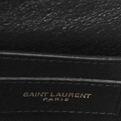 Saint Laurent Patent Matelasse Monogram Large Vicky Chain Bag Black 7 of 13