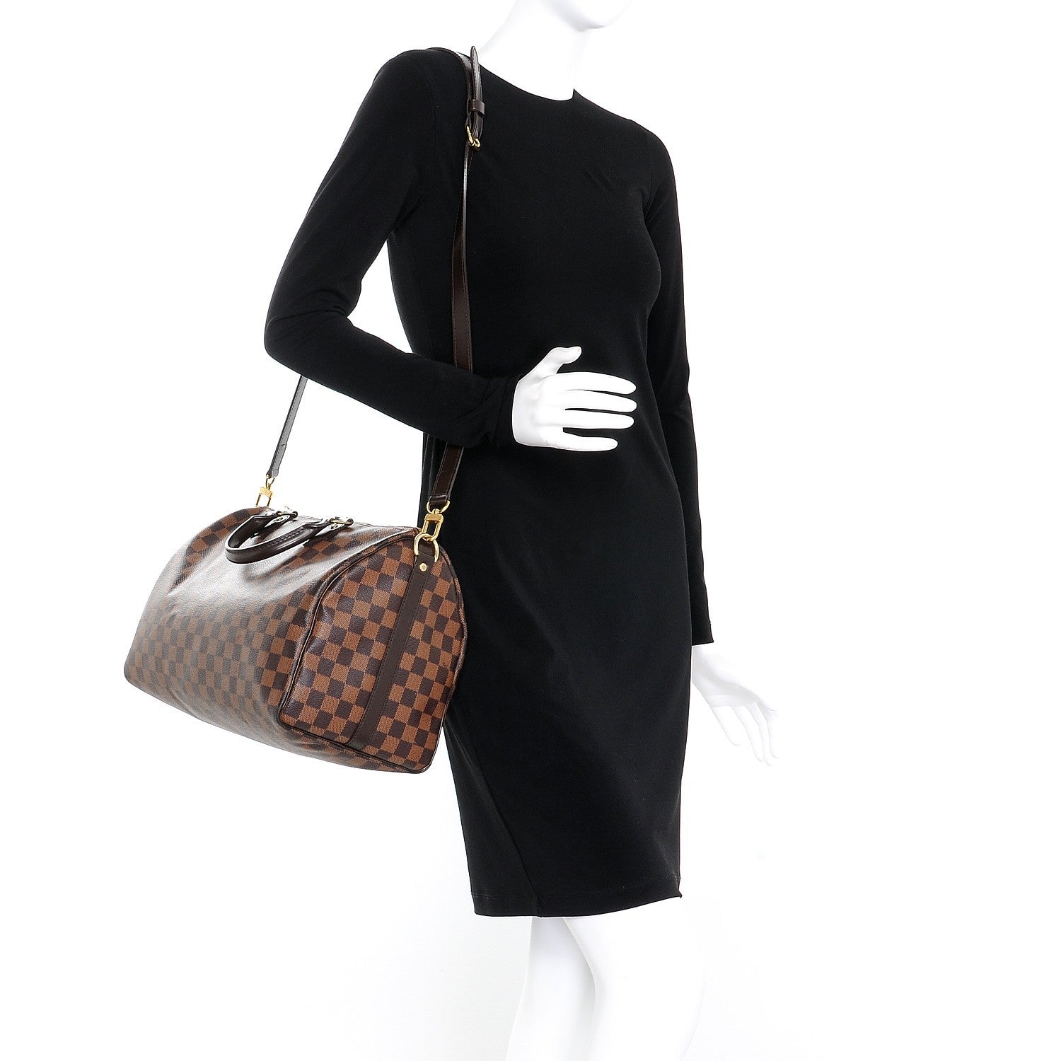 Louis Vuitton Damier Ebene Speedy Bandouliere 35 2 of 14