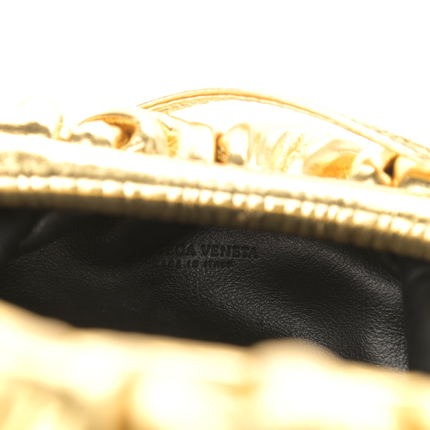 Bottega Veneta Metallic Bark Calfskin The Mini Pouch Gold 6 of 10
