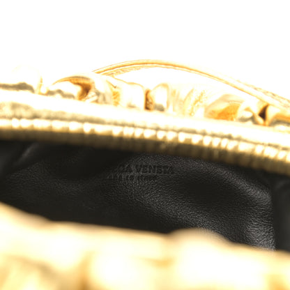 Bottega Veneta Metallic Bark Calfskin The Mini Pouch Gold 6 of 10