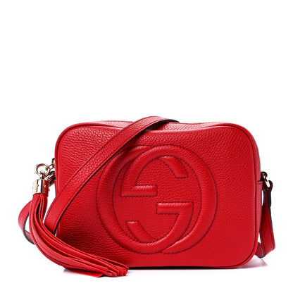 Gucci Pebbled Calfskin Small Soho Disco Bag Vibrant Red 1 of 12