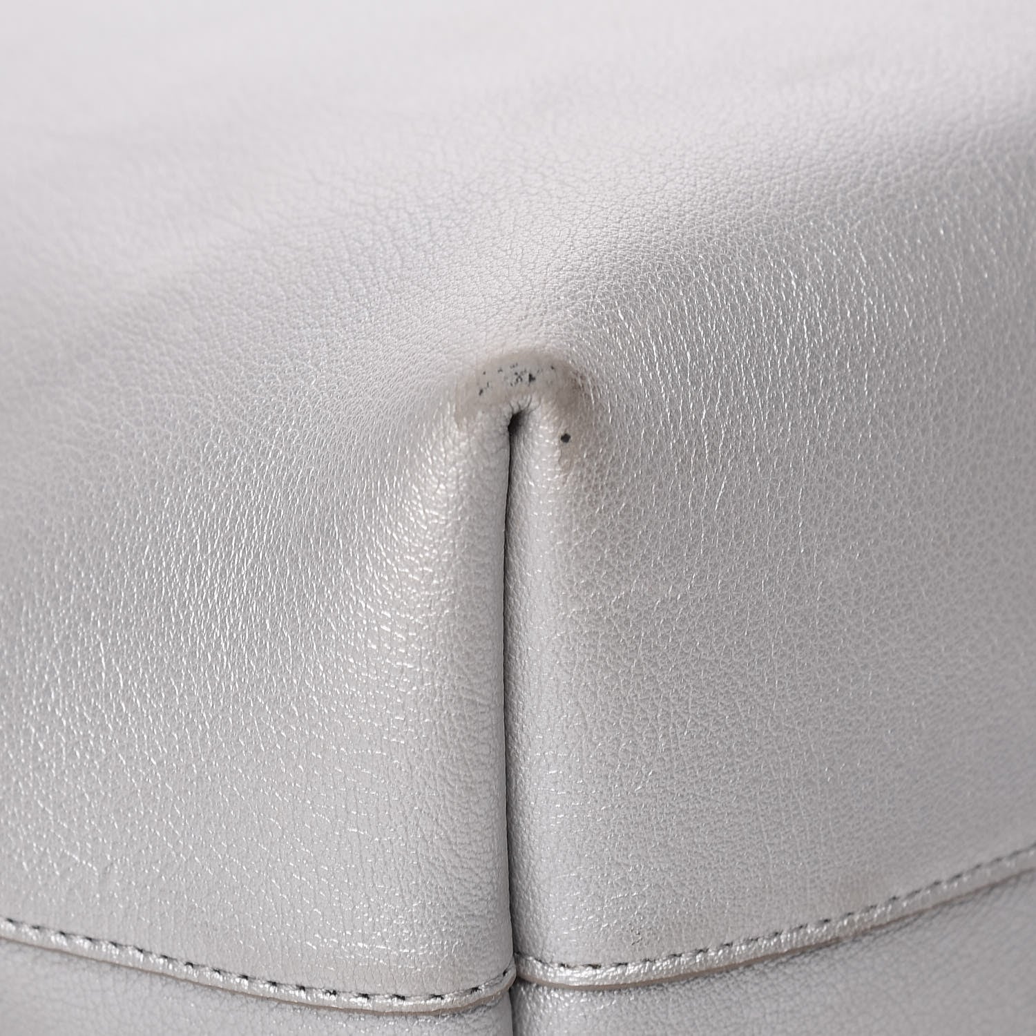 Saint Laurent Metallic Calfskin Large Shopping Tote Silver 13 of 16