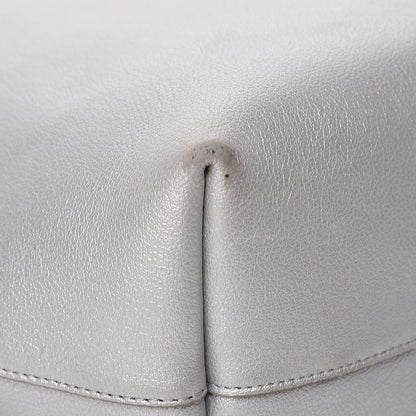 Saint Laurent Metallic Calfskin Large Shopping Tote Silver 13 of 16