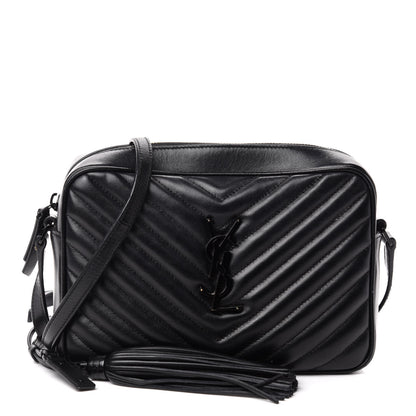 Saint Laurent Calfskin Matelasse Monogram Lou Camera Bag Black 1 of 12