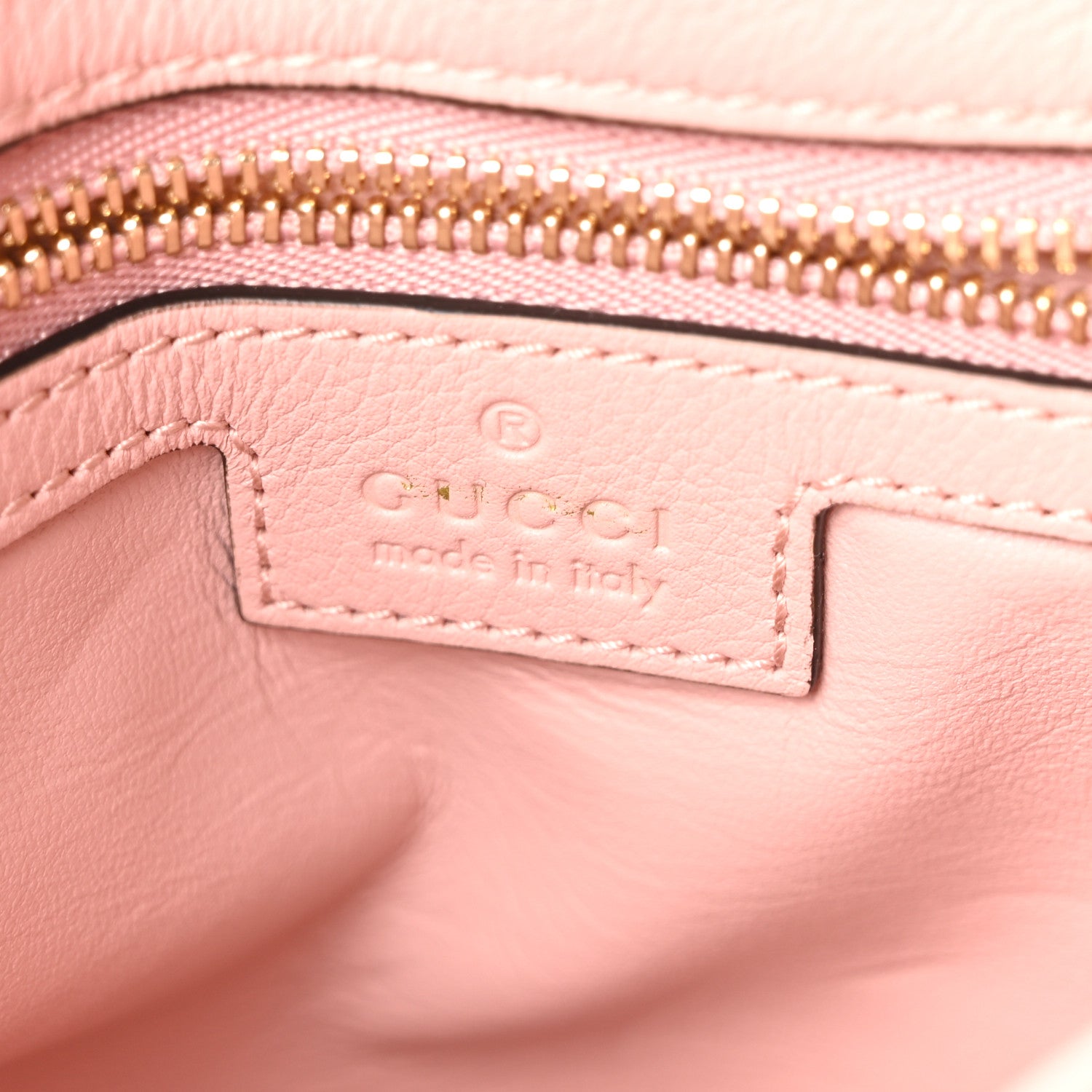 Gucci Roxy Calfskin Web Medium Blondie Top Handle Shoulder Flap Bag Powder Pink 6 of 10