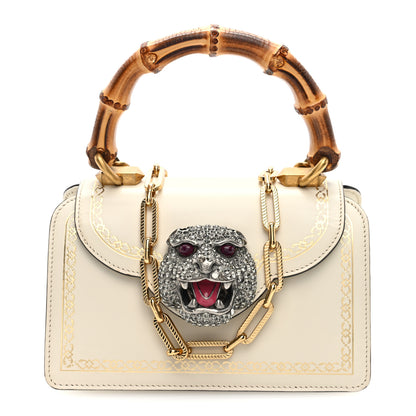Gucci Calfskin Bamboo Mini Thiara Top Handle Bag White 1 of 9