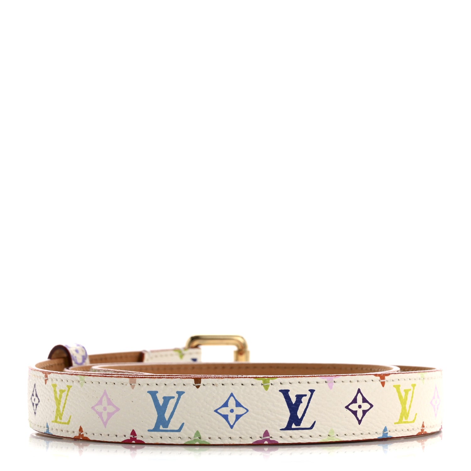Louis Vuitton Monogram Multicolor Belt 80 32 White 2 of 9