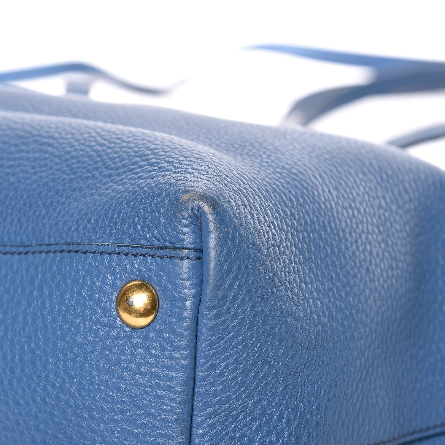 Miu Miu Vitello Daino Shopping Tote Cobalto 9 of 12