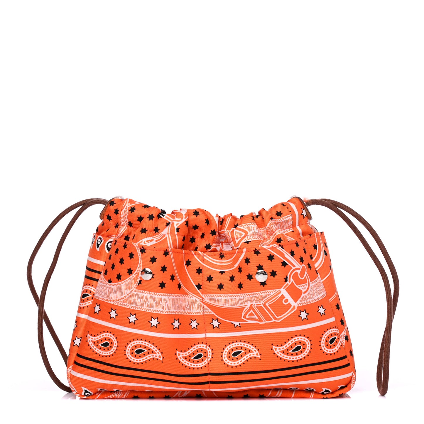 Barenia Silk Eperons d'Or Fourbi 20 PM Pouch Orange Fauve