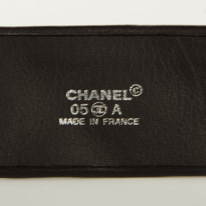 Chanel Calfskin Quilted CC Belt 95 38 Dark Brown 6 of 7