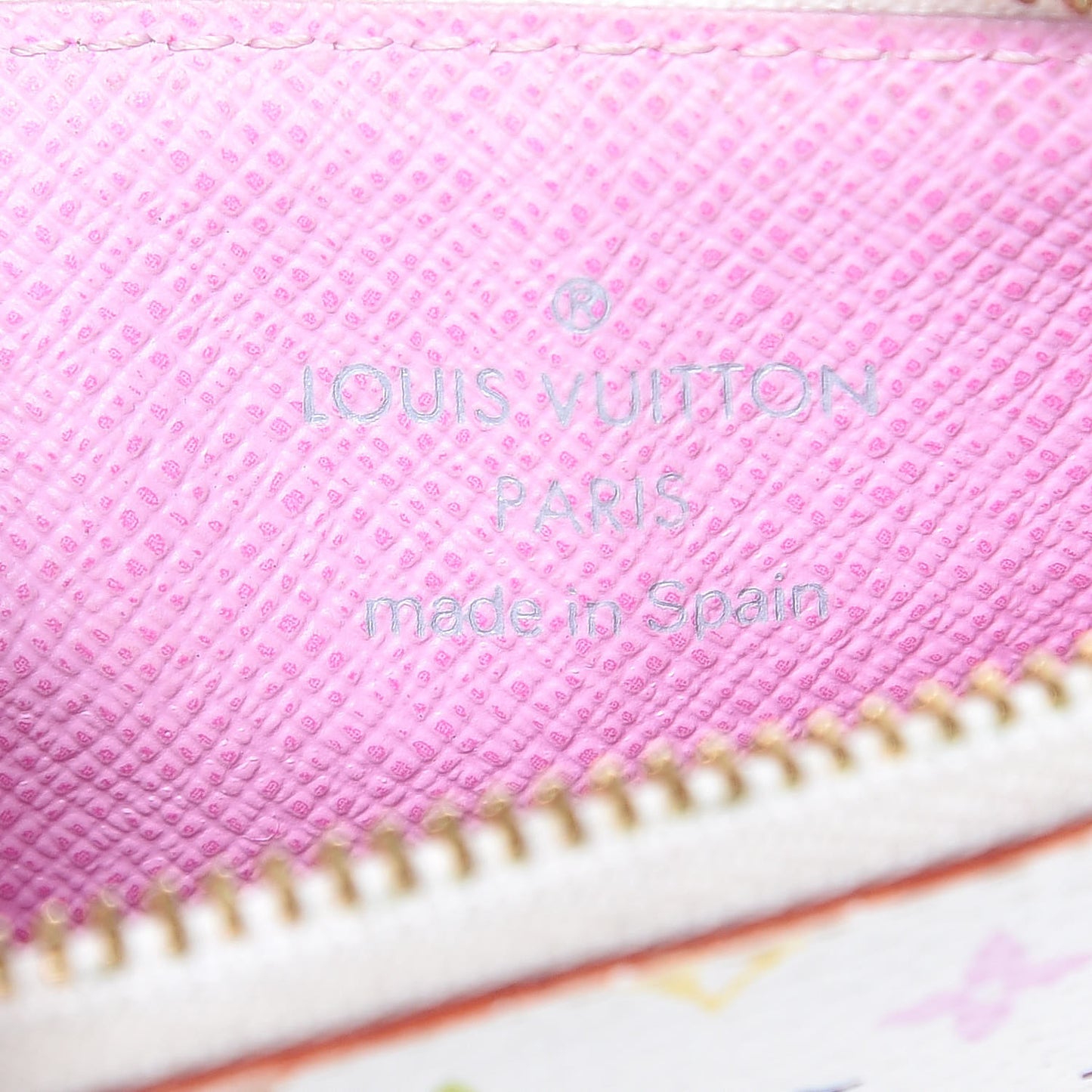 Monogram Multicolor Key Pouch White Litchi