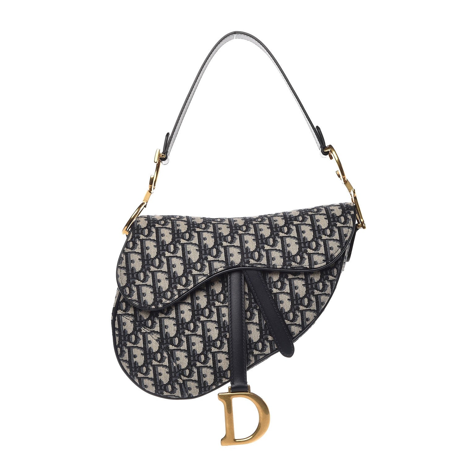 Christian Dior Oblique Saddle Bag Blue 1 of 7
