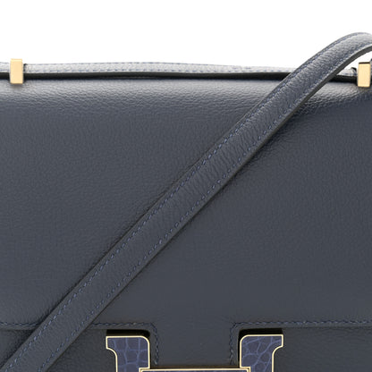 Hermes Evercolor Shiny Alligator Constance 18 Bleu Nuit 9 of 11