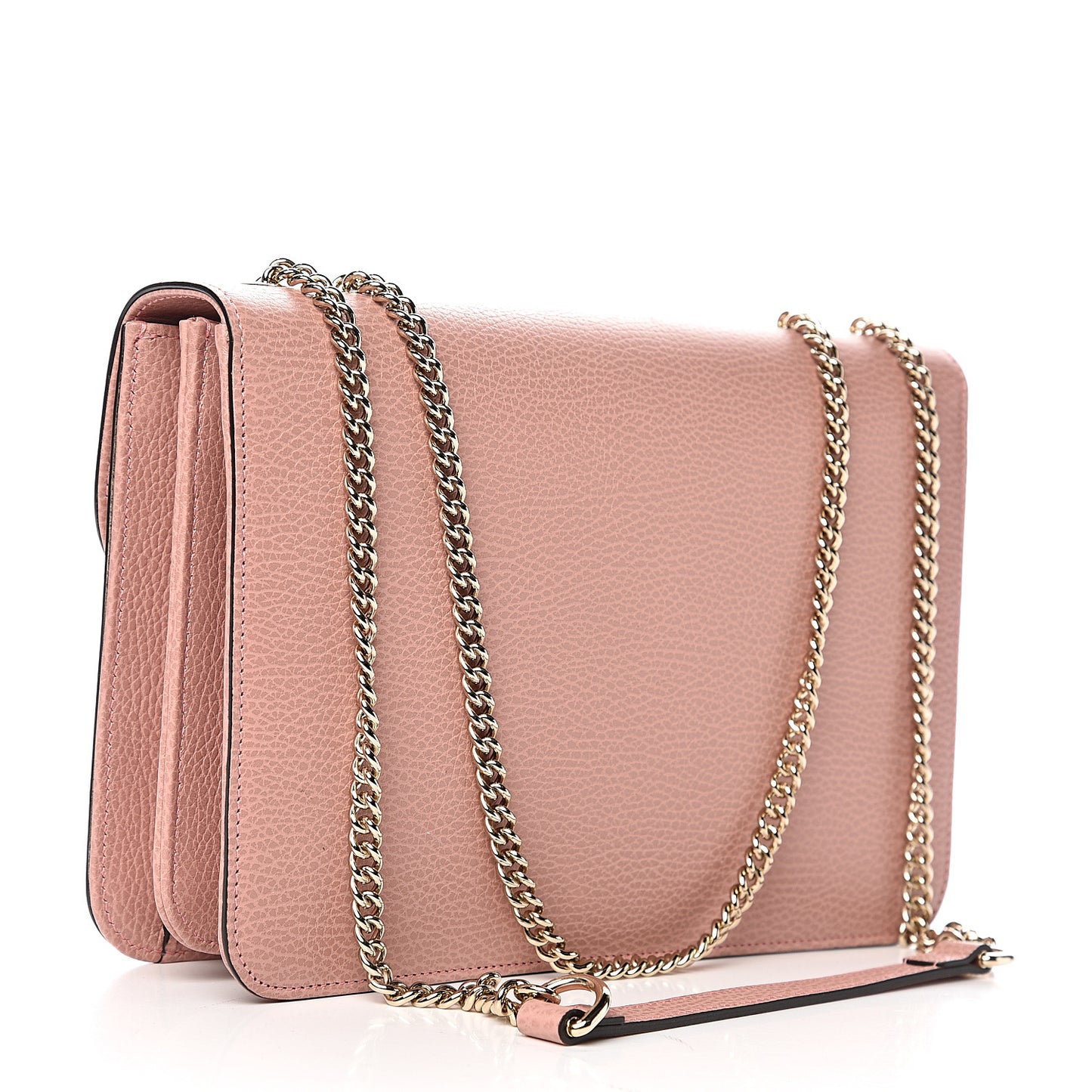 Dollar Calfskin Interlocking G Shoulder Bag Soft Pink