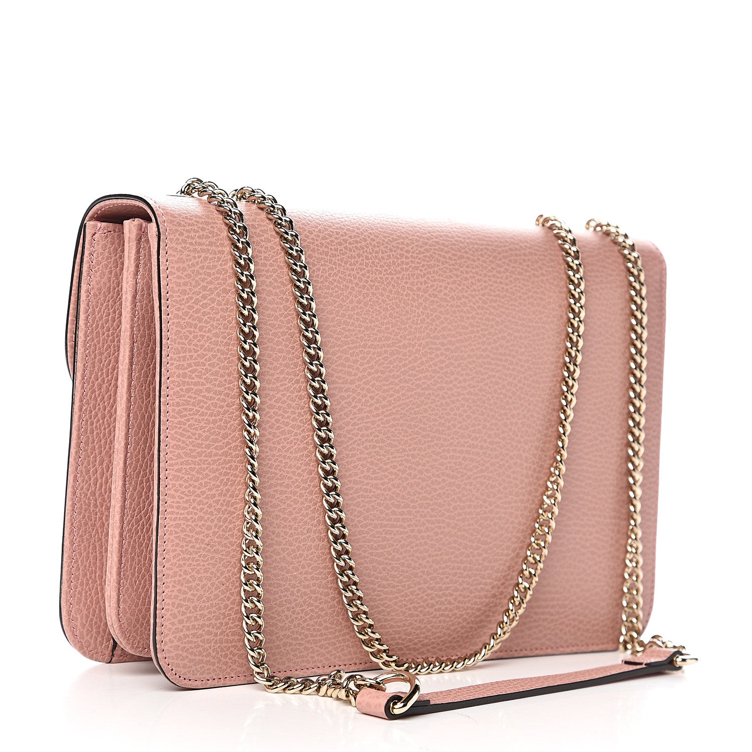Gucci Dollar Calfskin Interlocking G Shoulder Bag Soft Pink 2 of 9