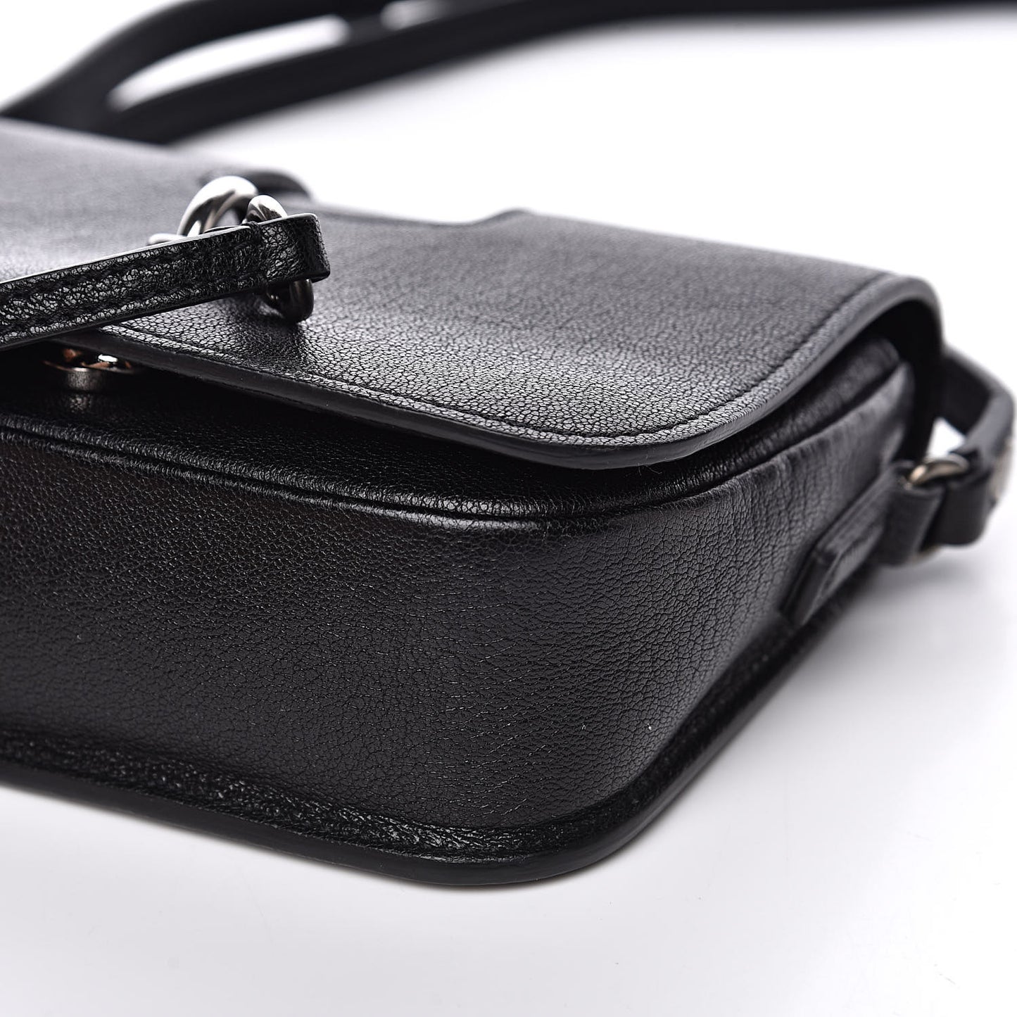 Lambskin Toy Charlotte Messenger Bag Black