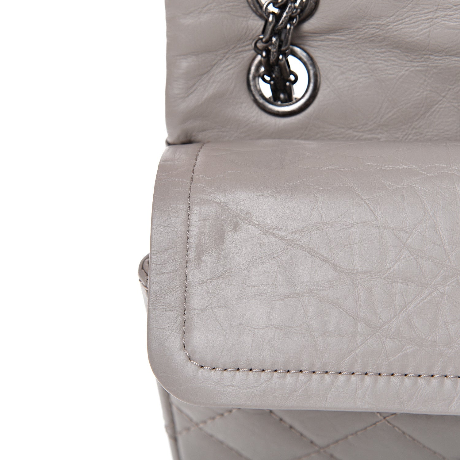 Chanel Aged Calfskin Quilted 2.55 Reissue 227 Flap Grey 9 of 15