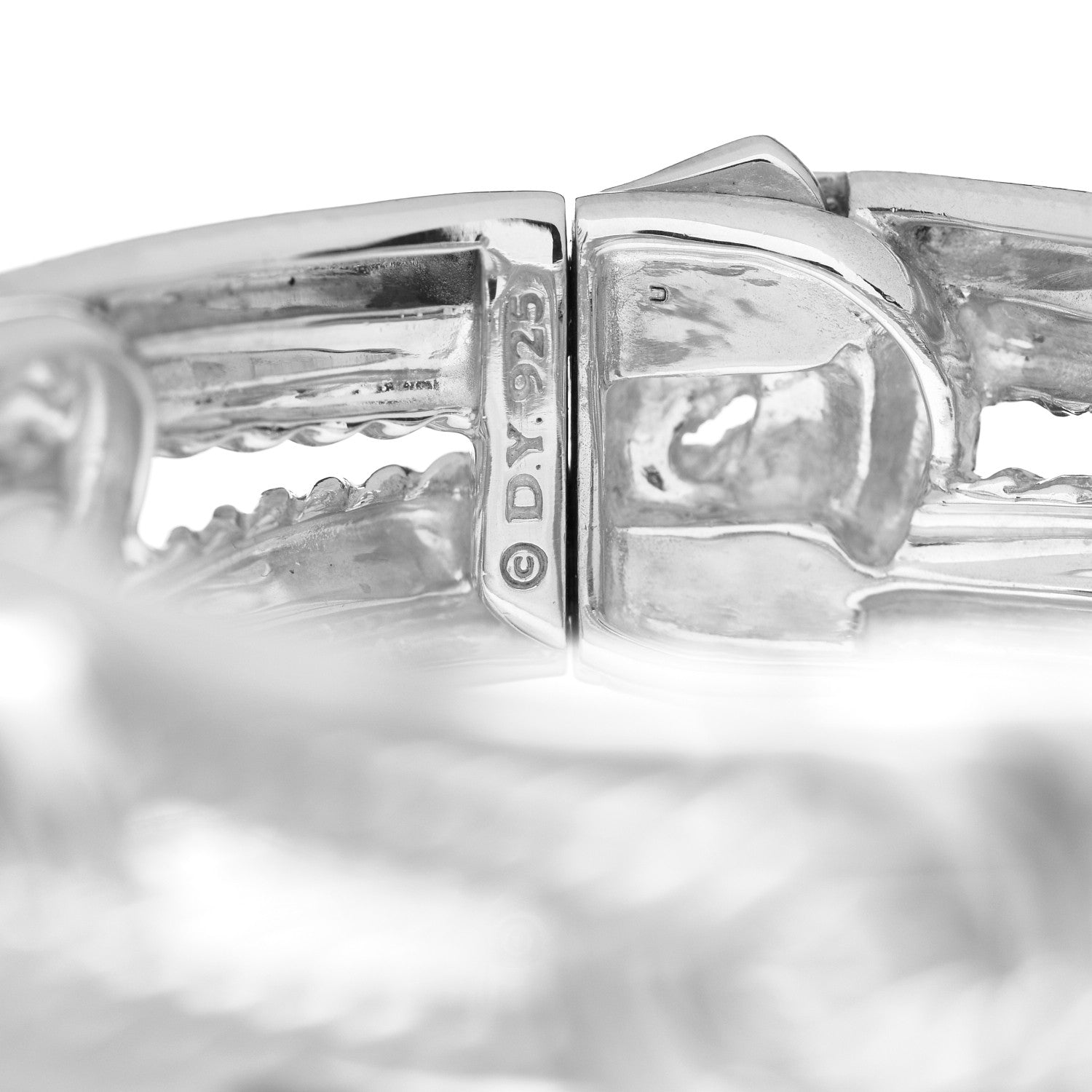 David Yurman Sterling Silver Diamond Labyrinth Link Bracelet 4 of 4