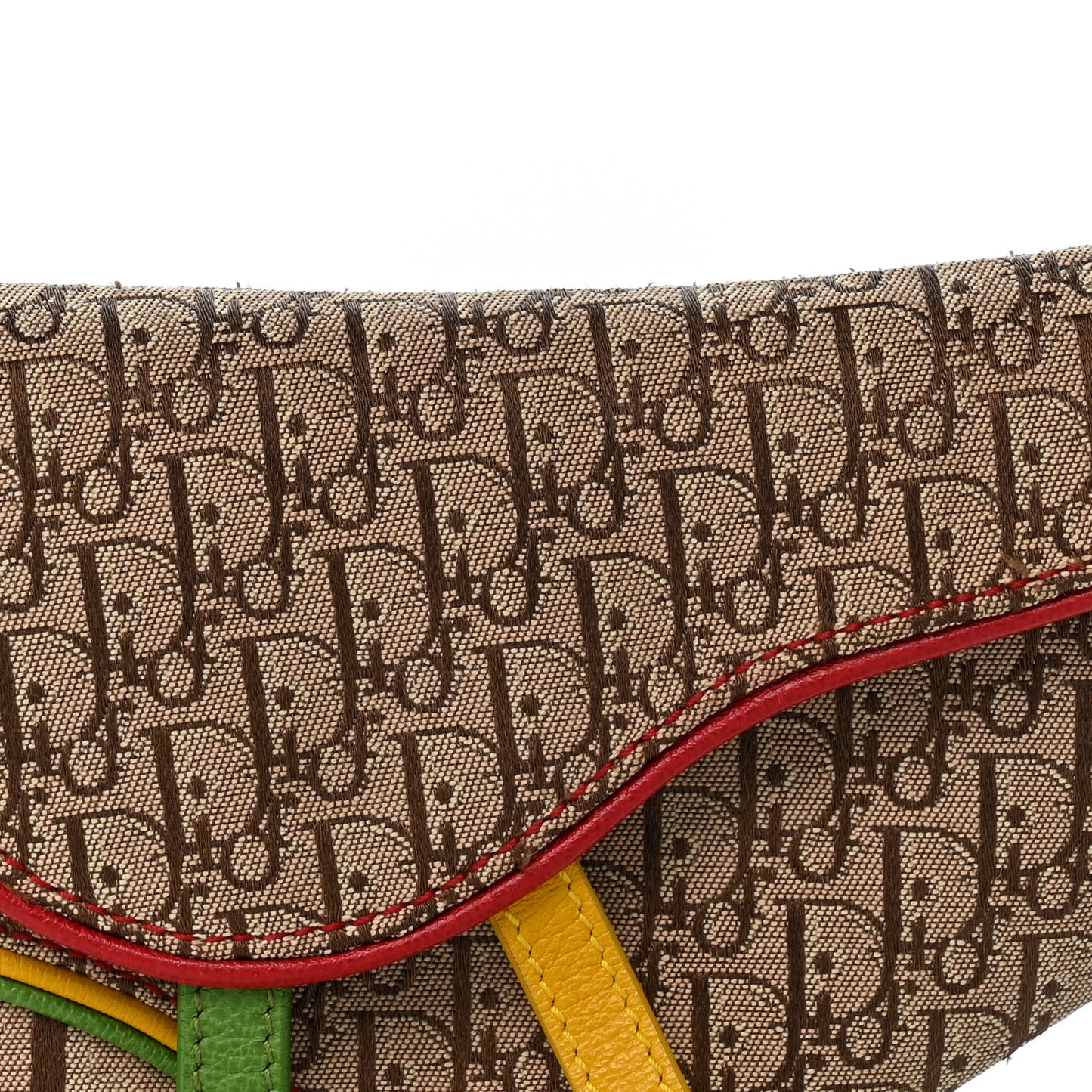 Monogram Rasta Saddle Belt Bag Beige