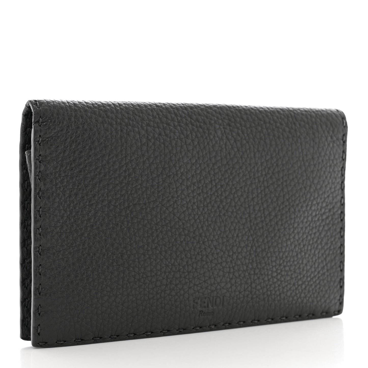 Cuoio Romano Selleria Mini Peekaboo Clutch Wallet Black