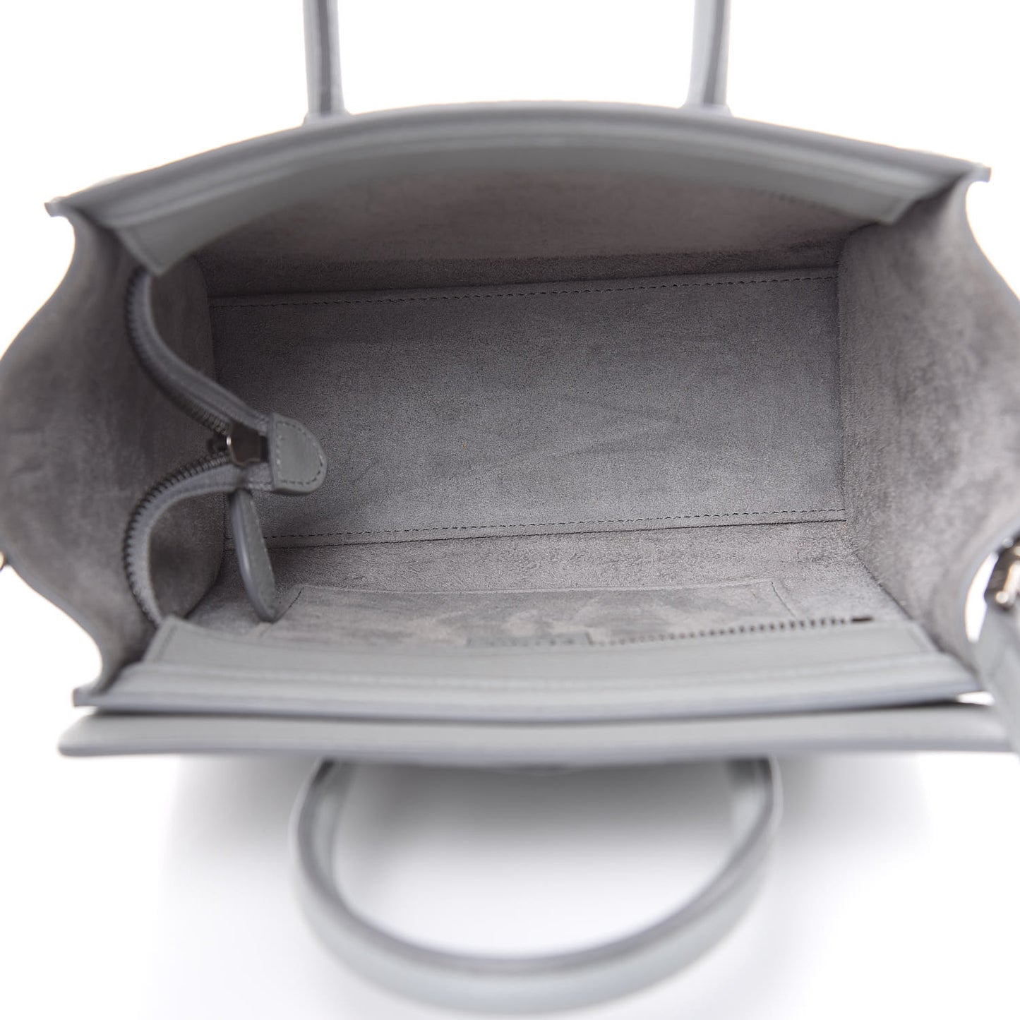 Drummed Calfskin Nano Luggage Pearl Blue