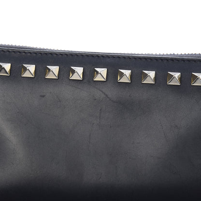 Valentino Garavani Calfskin Rockstud Zip Around Wallet Marine 11 of 13