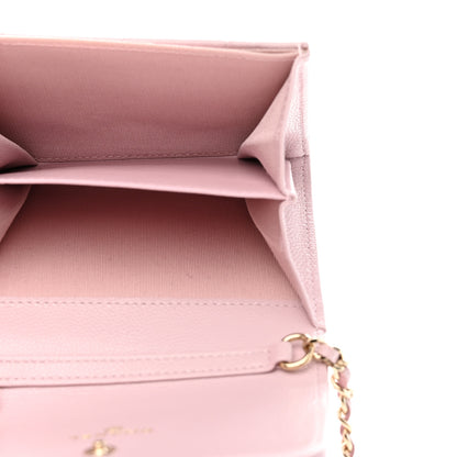 Chanel Caviar Quilted Coco Candy Card Holder On Chain Light Pink 5 of 8