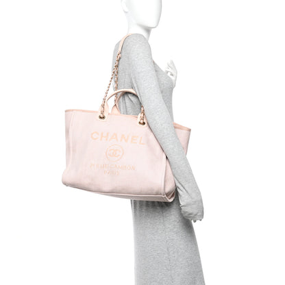 Chanel Mixed Fibers Calfskin Medium Deauville Tote Beige 2 of 10