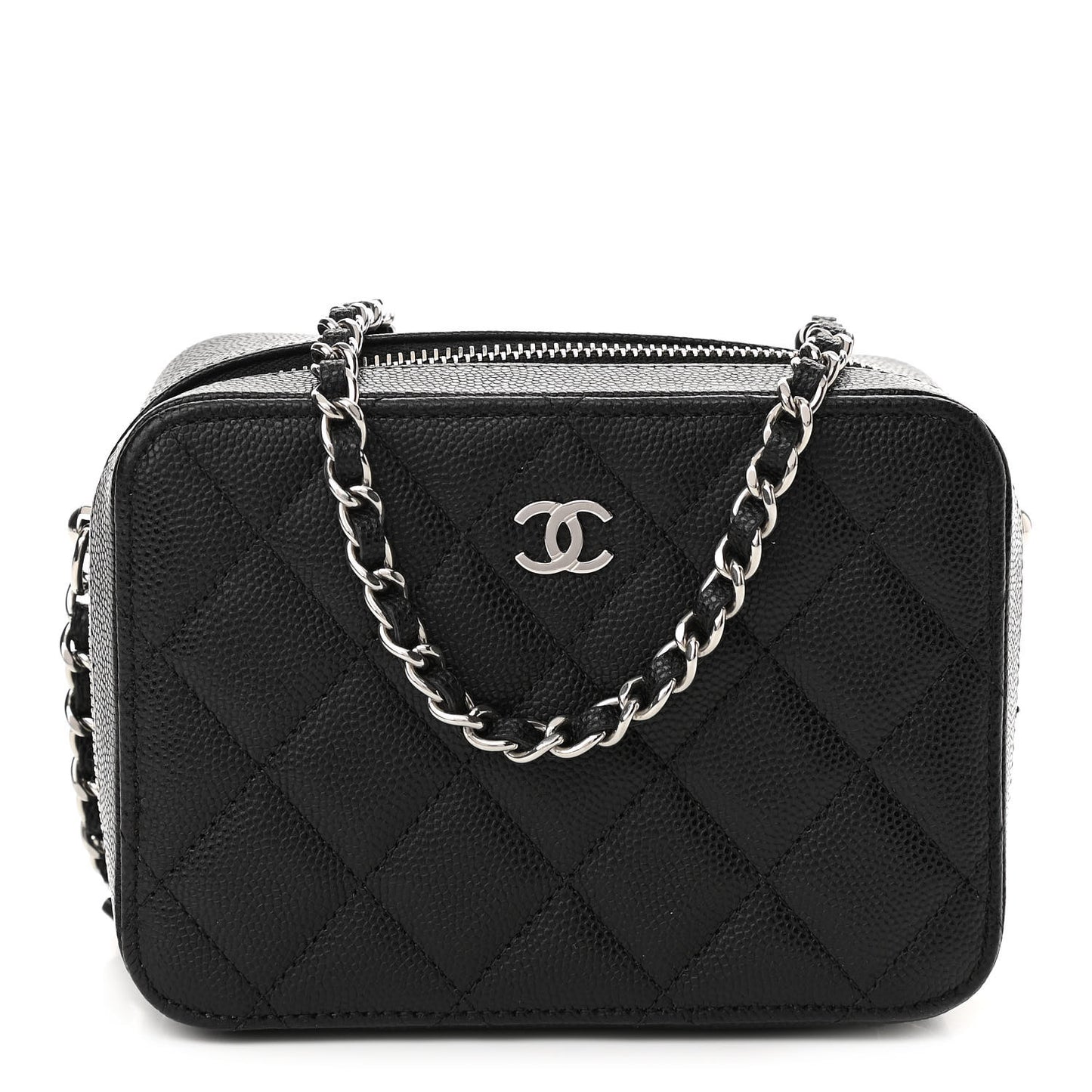 Caviar Quilted Camera Bag Black