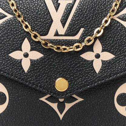 Louis Vuitton Empreinte Monogram Giant Felicie Pochette Black Beige 12 of 14