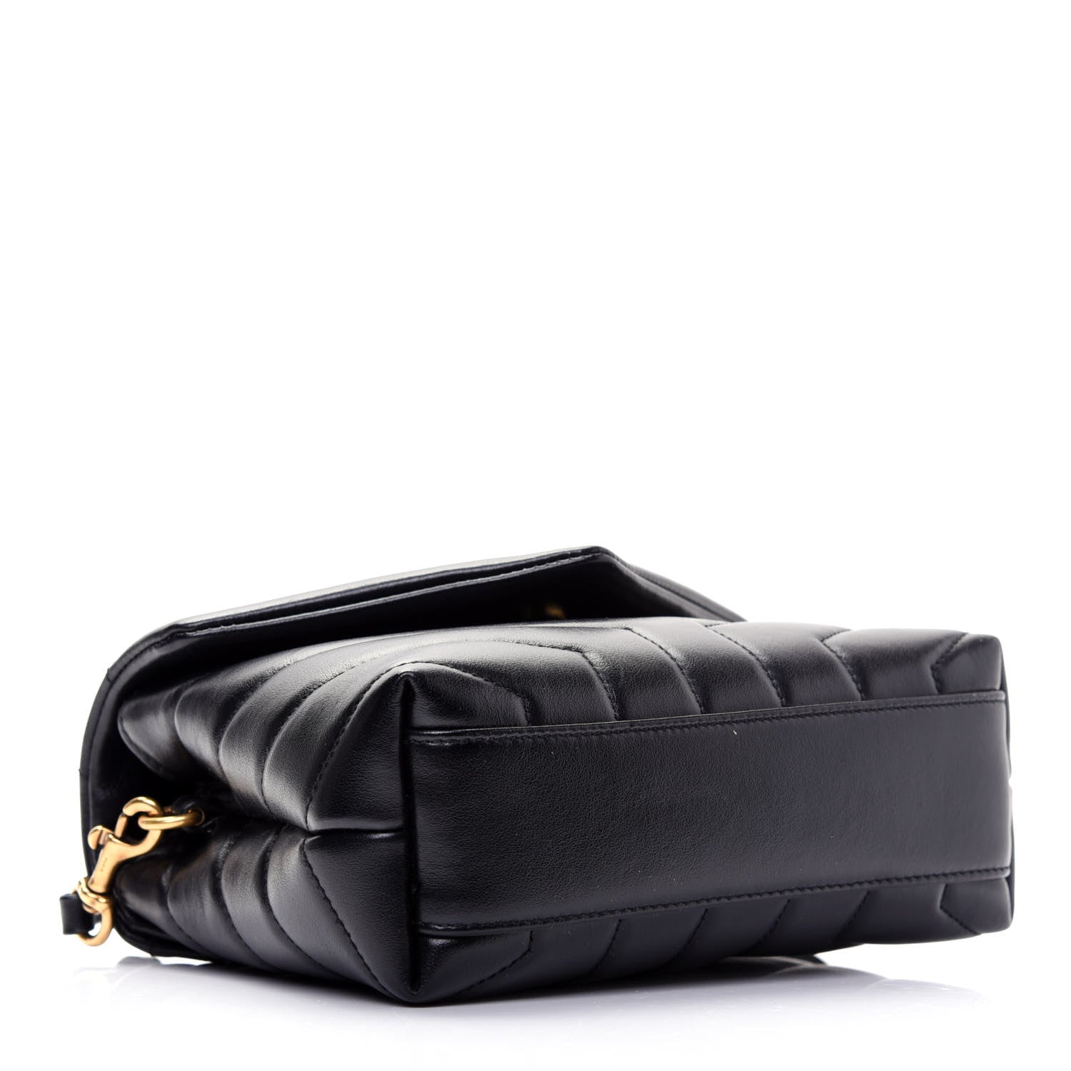 Saint Laurent Calfskin Y Quilted Monogram Toy Loulou Crossbody Bag Black 4 of 17