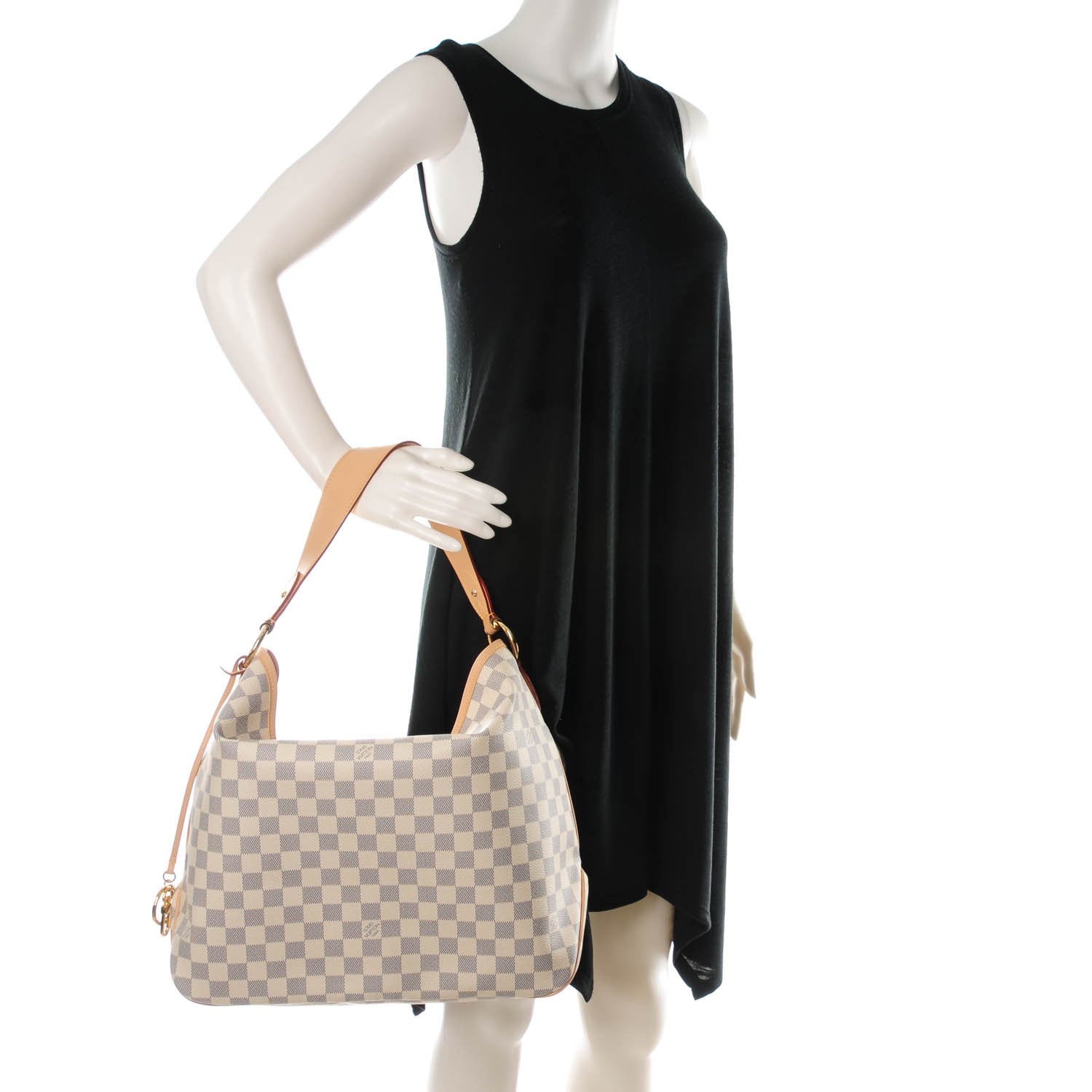 Louis Vuitton Damier Azur Delightful MM Pink 2 of 8