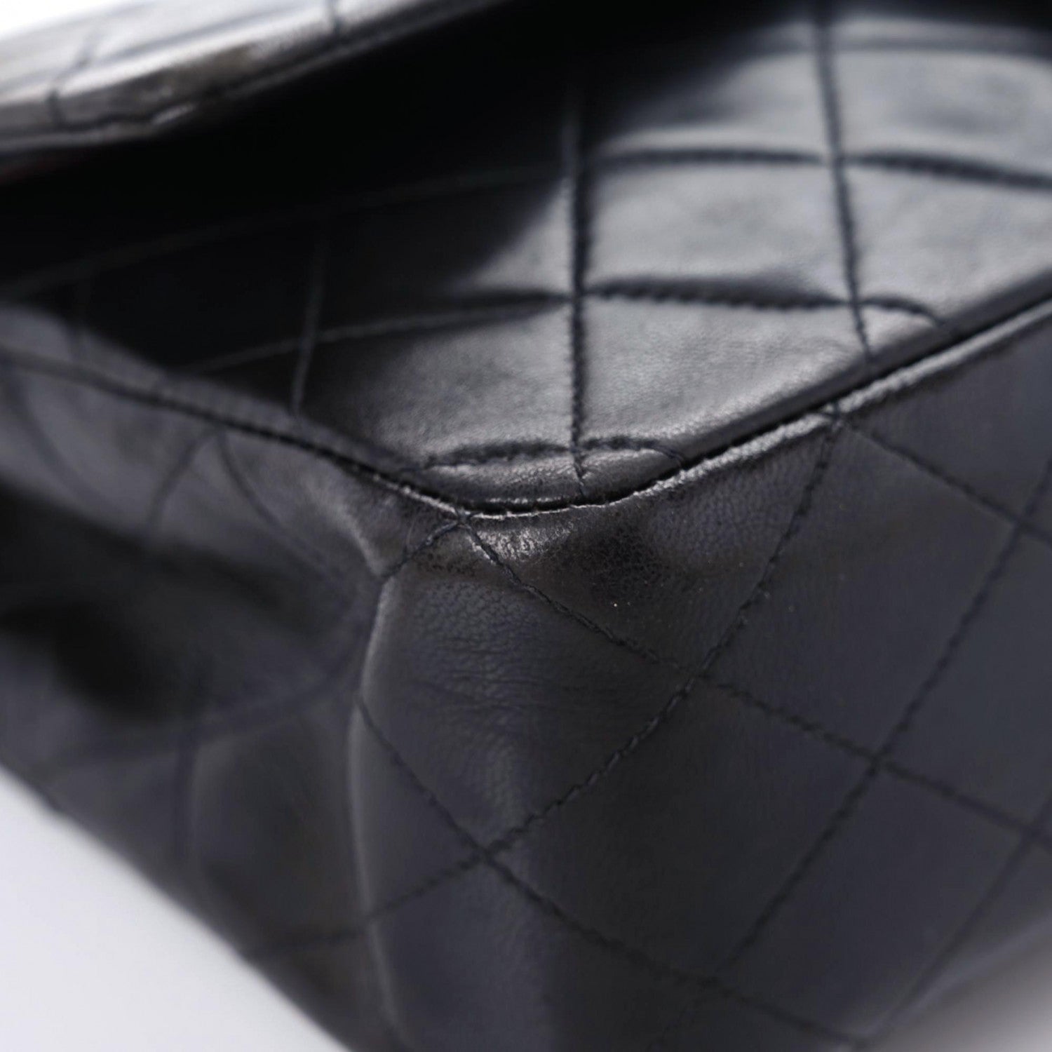Chanel Lambskin Quilted Medium Double Flap Black 15 of 21