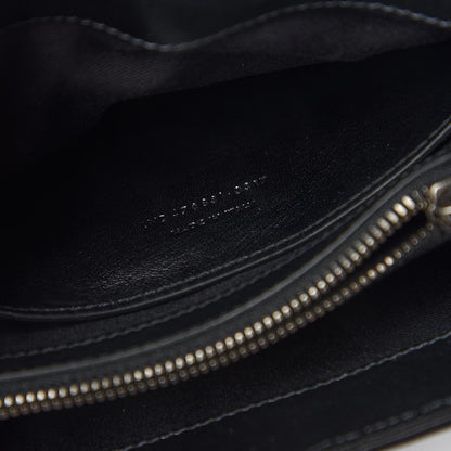 Saint Laurent Calfskin Y Quilted Monogram Small Charm Loulou Chain Satchel Black 9 of 10