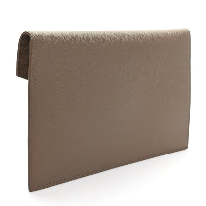 Saint Laurent Grain De Poudre Uptown Pouch Dark Beige 3 of 7