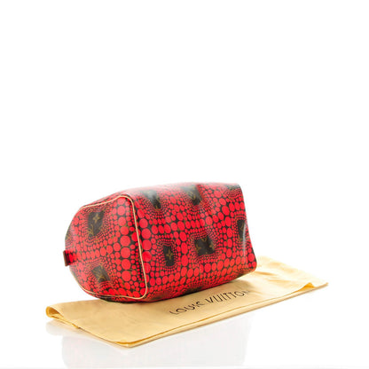 Louis Vuitton Monogram Kusama Town Speedy 30 Red 4 of 7