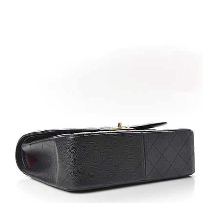 Chanel Caviar Quilted Jumbo Double Flap Black 7 of 11