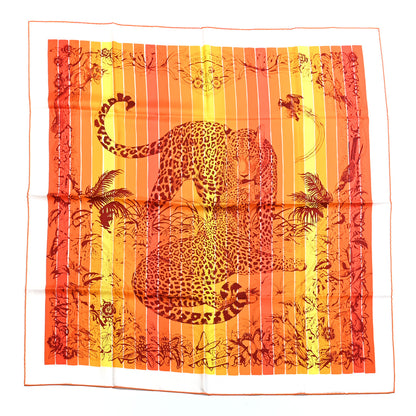 Hermes Silk Carre Jungle Love Rainbow Scarf 90 1 of 6