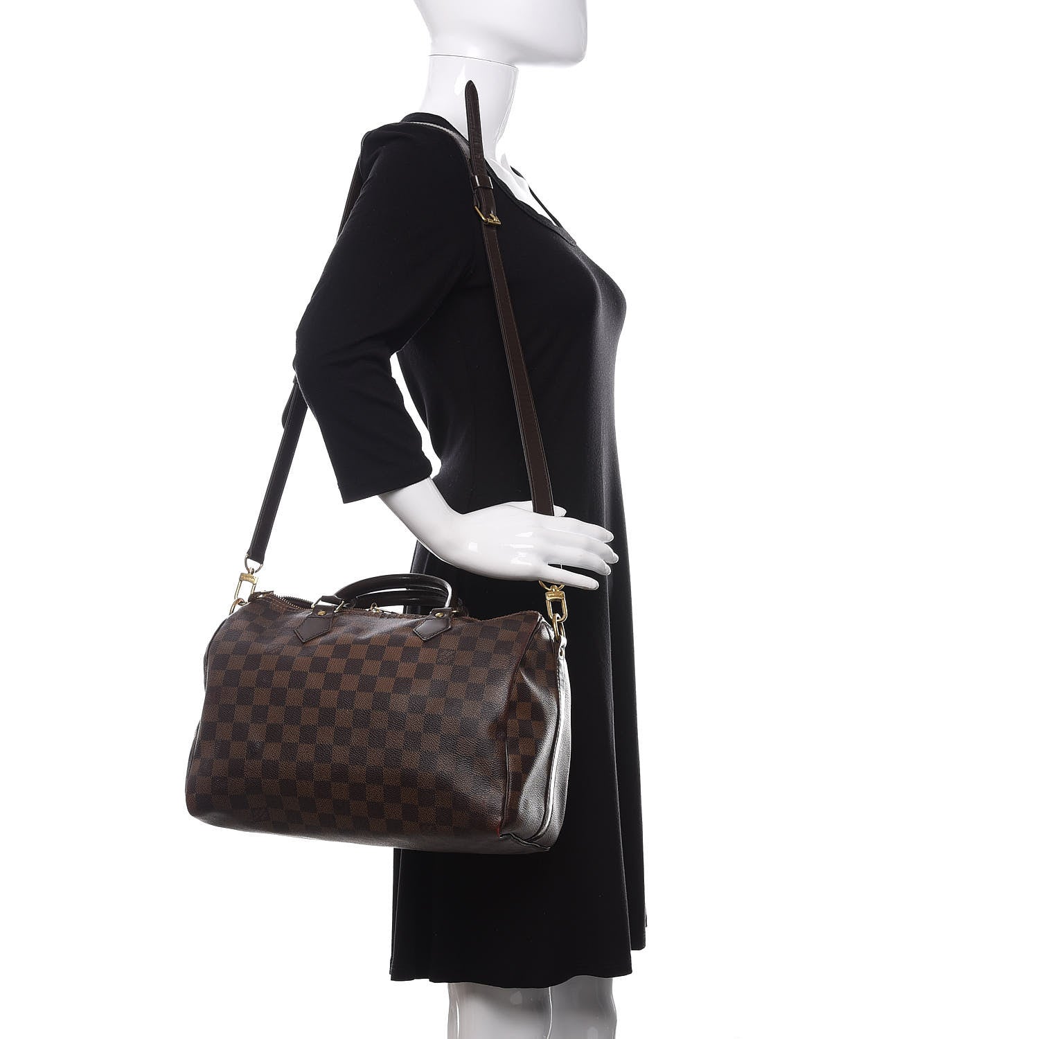 Louis Vuitton Damier Ebene Speedy Bandouliere 30 2 of 21