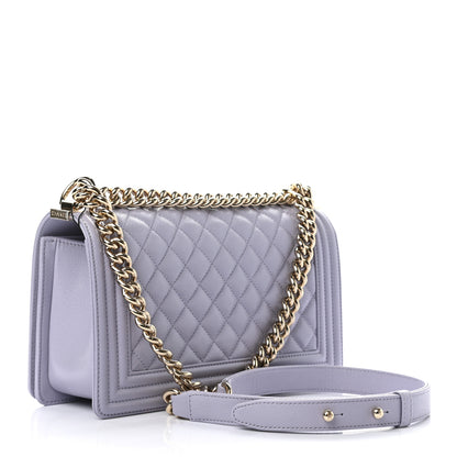 Chanel Caviar Quilted Medium Boy Flap Light Purple 3 of 9