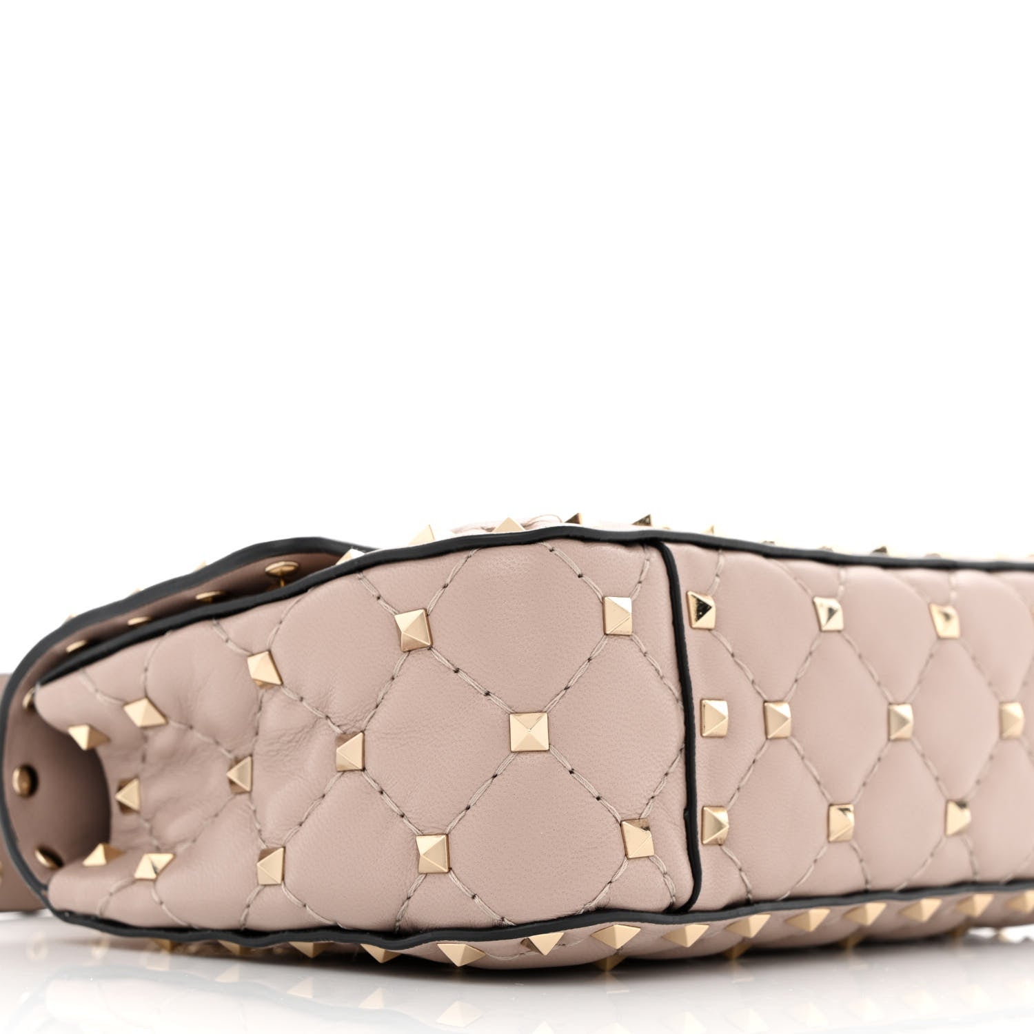 Valentino Garavani Nappa Small Rockstud Spike Shoulder Bag Poudre 8 of 10