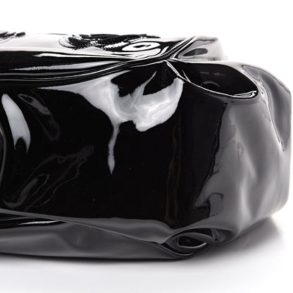 Chanel Patent Camellia Shoulder Bag Black 9 of 14