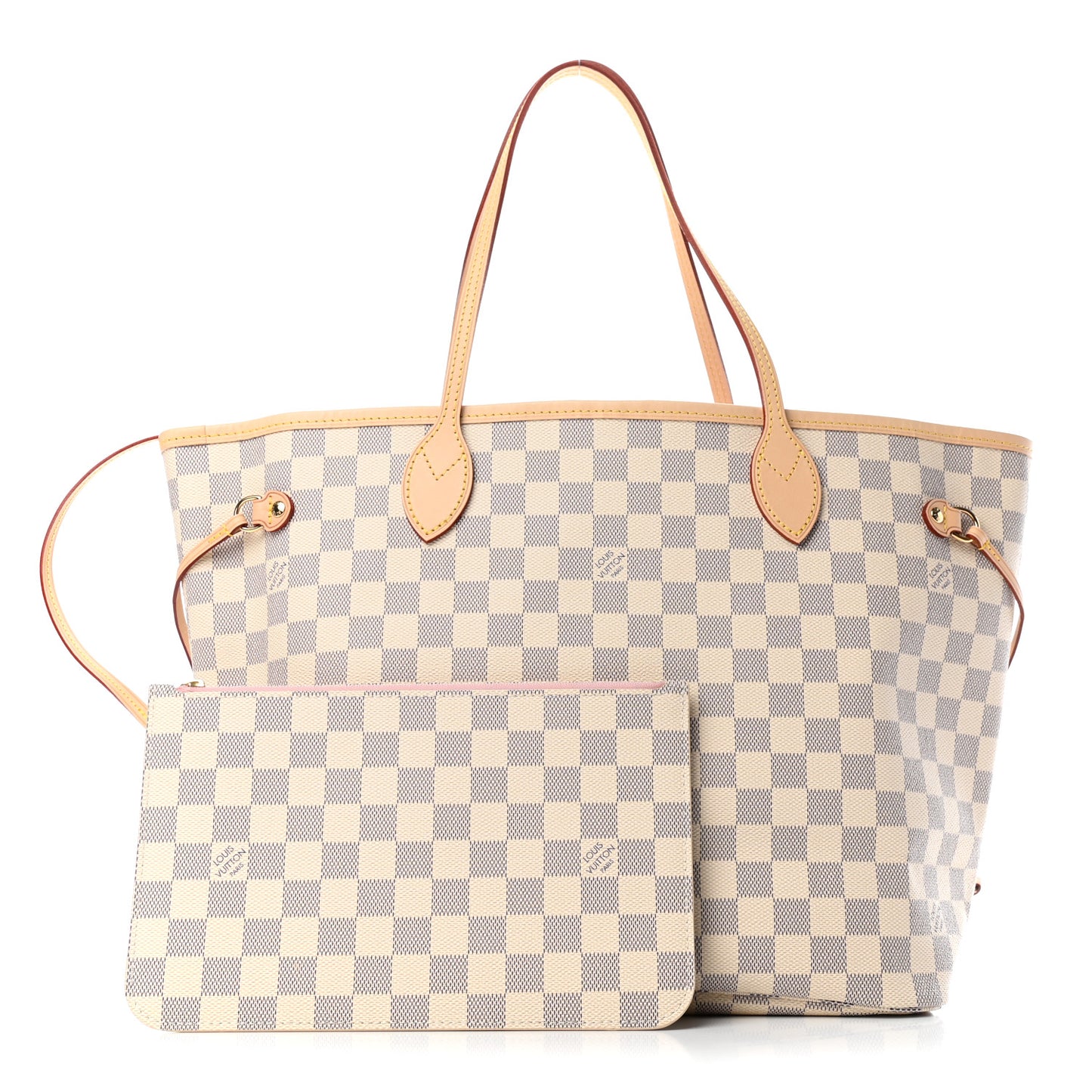 Damier Azur Neo Neverfull MM Rose Ballerine