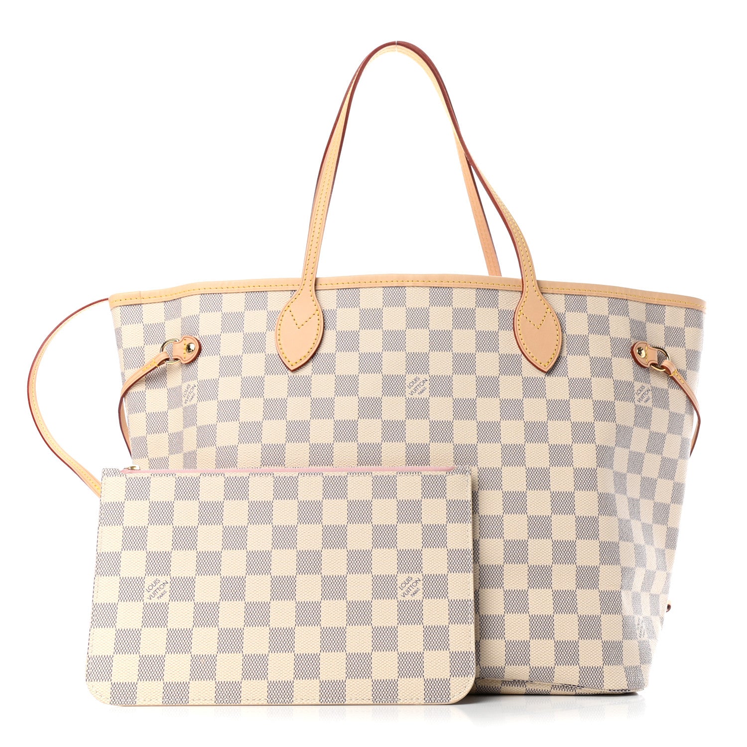 Louis Vuitton Damier Azur Neo Neverfull MM Rose Ballerine 1 of 4