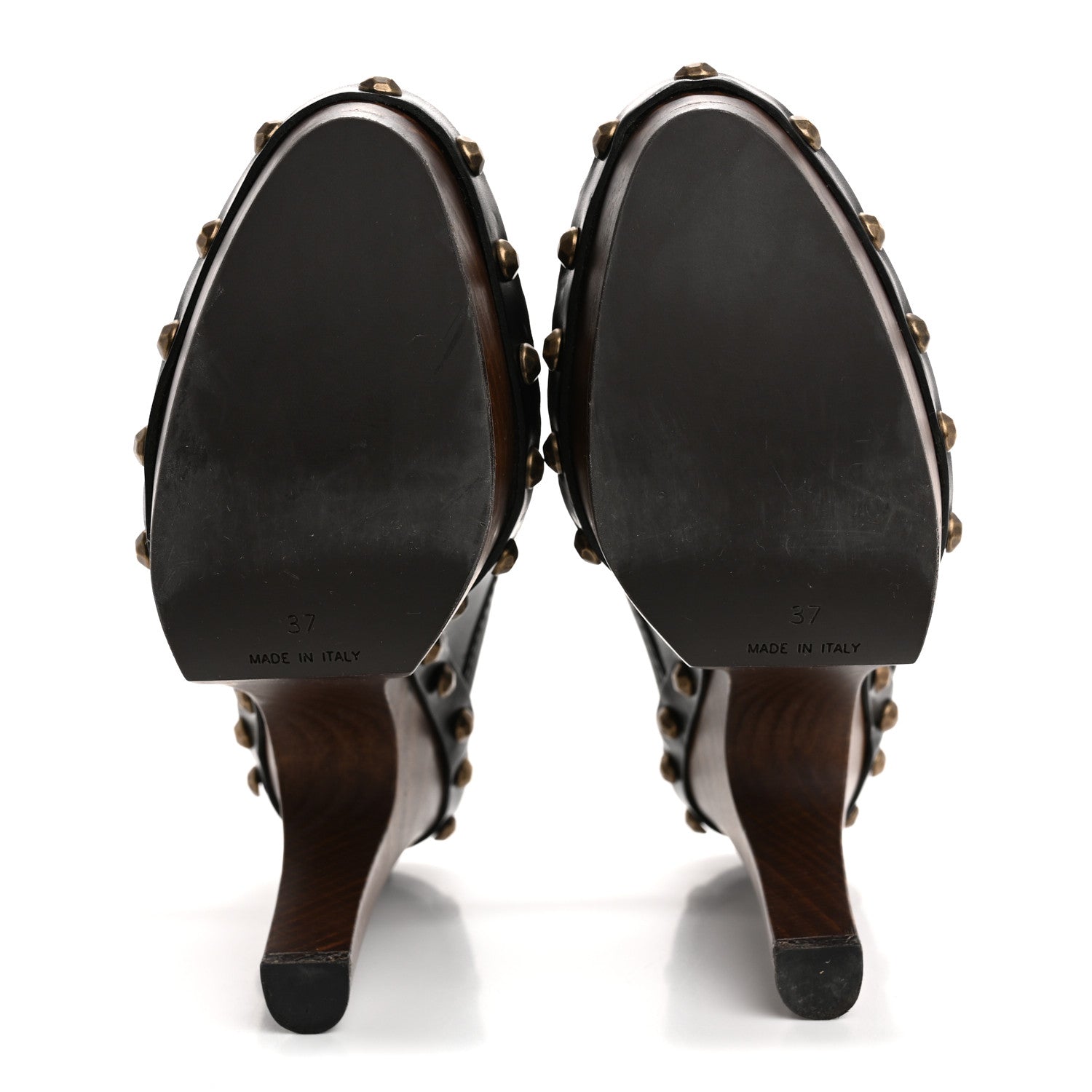 Saint Laurent Smooth Calfskin Camoy Clogs 37 Black 6 of 14