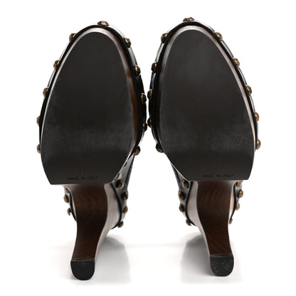 Saint Laurent Smooth Calfskin Camoy Clogs 37 Black 6 of 14