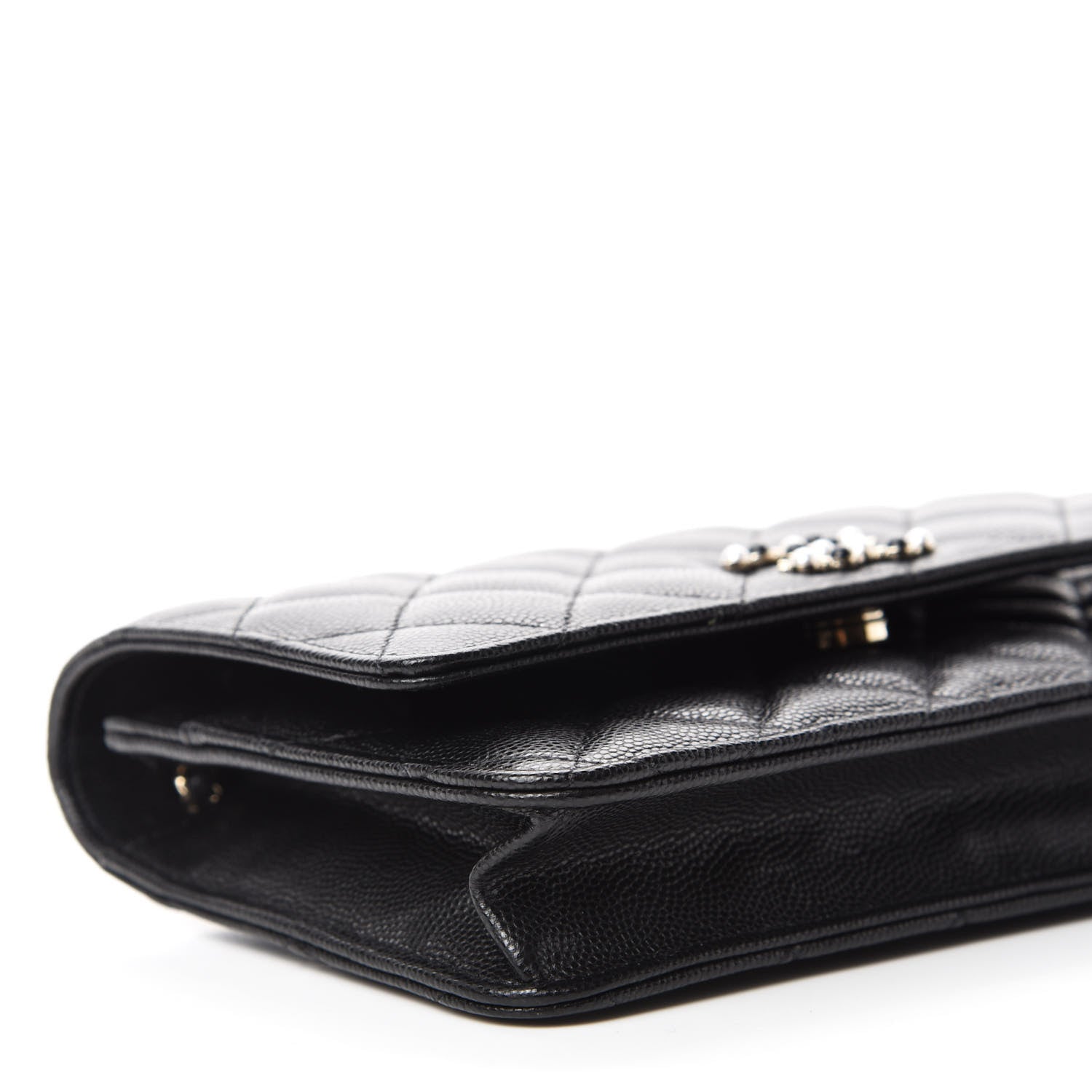 Chanel Caviar Quilted Coco Candy Wallet On Chain WOC Black 6 of 12