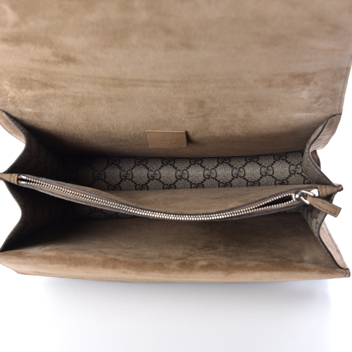 GG Supreme Monogram Embroidered Medium Dionysus Shoulder Bag Taupe